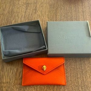 Brand new Alexander McQueen envelope card case
